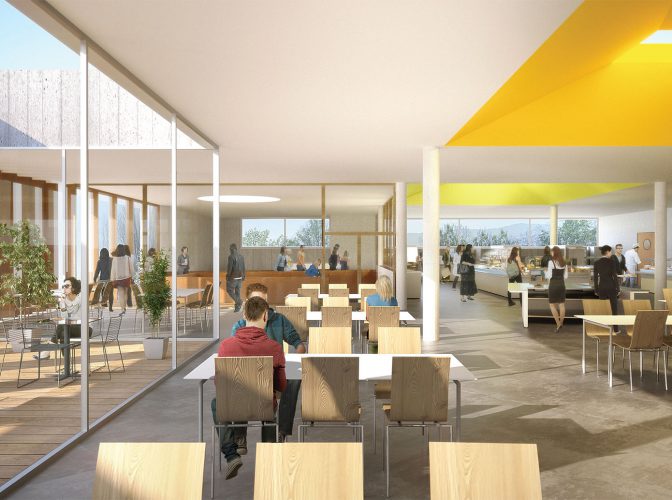 Construction du restaurant universitaire Diderot – Cœur de campus à Saint-Martin d’Hères