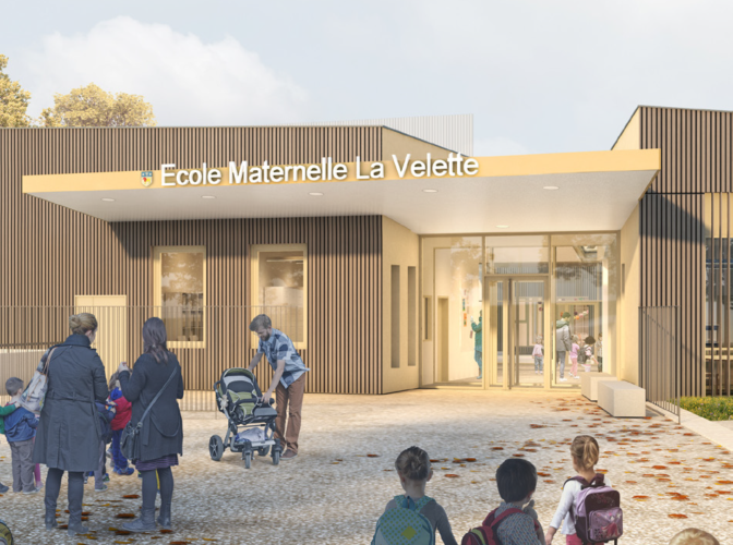 RESTRUCTURATION ET EXTENSION DE LA MATERNELLE  LA VELETTE A RILLIEUX LA PAPE (69)