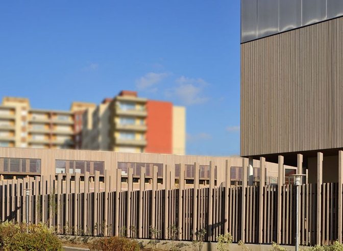 Construction du groupe scolaire avec gymnase Marie Bordas à Lyon