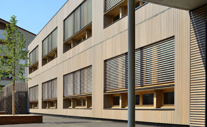 Construction du groupe scolaire avec gymnase Marie Bordas à Lyon